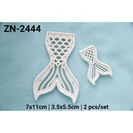 ZN-2444 mermaid motif Fondant cookie embosser