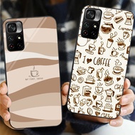 love coffee Glass Phone Case For Xiaomi POCO F3 F4 F5 M3 M4 M5 M6 4G X3 X4 GT NFC X5 X6 PRO 5G