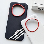 For ZTE Nubia M153 Doubao AI Phone Case Stylish Red Ring Lens with Kona Leather Drop-Proof Material 