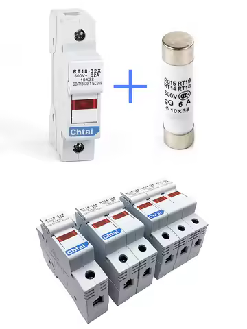 RT18-32X 1/2/3/4P 2/3/4/5/6/8/10/16/20/25/32A Din Rail mounting Fuse Holders Fuse Holder Base Pole f