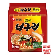 NONGSHIM KOREA NEOGUGI RAMEN(HOT) (5EA) 600g 농심 얼큰너구리(멀티)5개 600g
