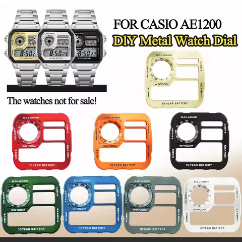 For Casio AE1200 Watch Modification Dial Kit 3299 AE-1200 series Metal Watch Face AE-1200 metal case