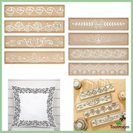 [Toolroom] 4x Diwali Rangoli Stencils Vine Pattern Painting Stencil Botanical Stencils Set for Cloth