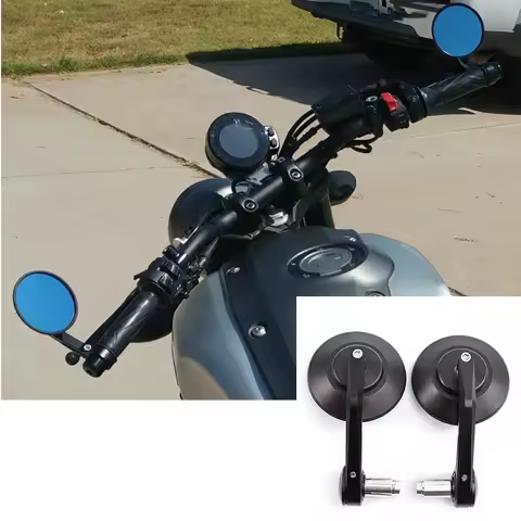 7/8" 22mm Side Mirrors Bar End Mirrors Universal Rear View Mirrors For For Kawasaki KLX250 KL250 VN2
