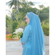 VEIL/SHAWL SULAM CHIFFON BABY BLUE READY STOCK VEIL SULAM KLASIK