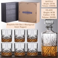 Wine Glass Set/ Whisky Glass Cup/ Creative Shaped Crystal Whiskey Glass/ Wine Glass/Beer Glass Kaca/威士忌精致酒杯 玻璃杯