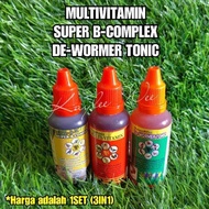 3in1 Supplement/Vitamin untuk burung (B-complex/de-worme/Vitamix)