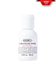 Kiehl's [迷你]ULTRA 臉部爽膚水 40 毫升/1.4 盎司，無酒精配方，溫和去除表面碎屑和殘留物，同時滋潤舒適肌膚。溫和而有效的爽膚水，適合所有膚質，不會過度乾燥或剝奪皮膚的天然油脂。幫助細化表面紋理，同時為超級乳霜提供理想的準備。