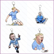 YT3 2026 Haaland jersey Q-version football star acrylic keychain creative schoolbag pendant