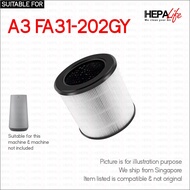 Electrolux Flow A3 FA31-202GY Compatible Replacement Hepa Carbon Filter - Hepalife