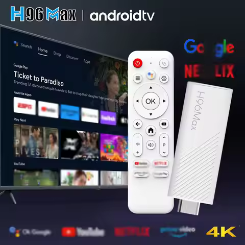2026 H96 MAX H313 TV Stick Allwinner H313 Quad Core Mini Smart TV BOX Android 14.0 4K Wifi6 BT5.0 Go