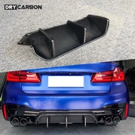 Dry Carbon Fiber M Style Rear Bumper Lip Diffuser for BMW 5 Series F90 M5 2017 2018 2019 FRP Black R