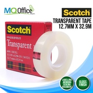 3M Scotch 600-B Transparent Adhesive Tape 12.7mm x 32.9m , 600 MQOFFICE