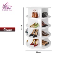 Rak sepatu berputar penyimpanan kreatif yang dapat menampung 35 pasang sepatu Lemari sepatu - SOSOYO