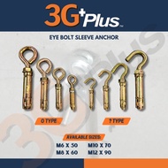 (M6 - M12) Eye Bolt Sleeve Anchor / Sheep Eye Pull Screw / Expansion Eye Bolt / Eye Anchor Bolt