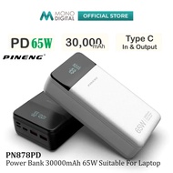 PINENG PN878PD POWER BANK 30000MAH 65W PD3.0 + QC3.0 QUICK CHARGE SUITABLE FOR LAPTOP SUPER FAST CHA