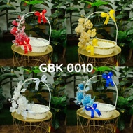 ( GBK 0010 ) Gubahan Bakul Buah & Hantaran Siap Hiasan Bertema dan Bersaiz Bujur 23cmx30cm & 4 segi 