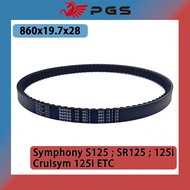 PGS 860X19.7X28 Motorcycle Parts For SYM Symphony S125 SR125 125i Cruisym 125i ETC 860 19.7 28 Trans