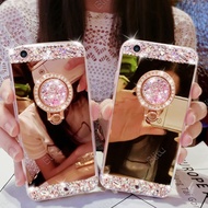 Mirror Diamond Ring Soft Case OPPO F1 F1s F3 F5 F7 F9 F11 F15 R7 R7s R9 R9s R10 Pro Plus Youth Lite