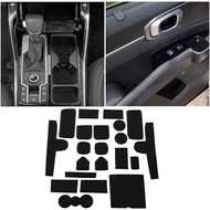 Center Console Liner Mats for Kia Sorento 2021-2023 Accessories Door Slot Mat for Kia Sorento 2023 C