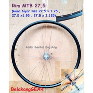 Ready Stok Rim MTB rim 27.5  sesuai untuk basikal MTB size 27.5 x 1.75 , 27.5 x1.95 , 27.5 x 2.125