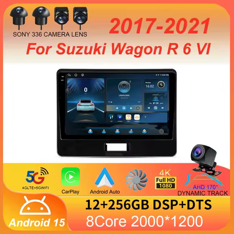 Android 15 For Suzuki Wagon R 6 VI 2017 - 2021 Car Radio Multimedia Video Player Navigation stereo G