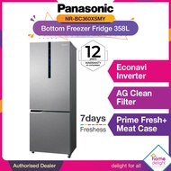 Panasonic 2 Door Fridge Bottom Freezer 358L [NRBC360XS / NR-BC360XS / NR-BC360XSMY]