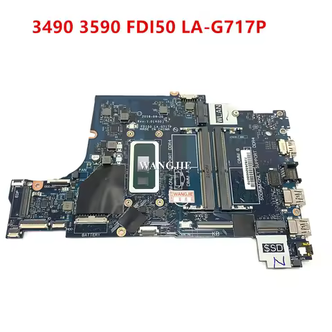 For Dell Vostro 3490 3590 3790 Laptop Motherboard CN-06FMPV 06FMPV 026C46 FDI50 LA-G717P 100% Workin