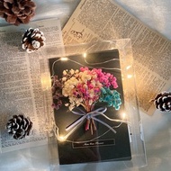 彩虹滿天星永生花發光卡片 精緻卡片 生日禮物 情人節卡片 現貨