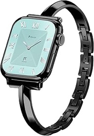 Missair Slim Metal Bracelet Compatible with Apple Watch 42 mm 41 mm 40 mm 38 mm 46 mm 45 mm 44 mm, W