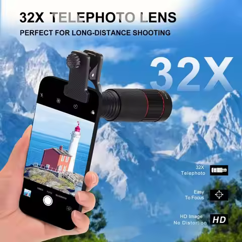 Universal HD Optical Cell Phone Lens Telephoto Lens Monocular Monocular Zoom Cell Phone Lens Tripod 