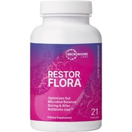 Microbiome Labs RestorFlora - Probiotik Lelaki & Wanita untuk Kesihatan Pencernaan & Pemulihan Usus 