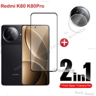 [Unlockable fingerprint] Full Cover Tempered Glass For Redmi K80 Pro 5G Screen Protector Camera Lens