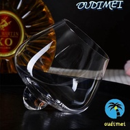 OUDIMEI Cognac Glasses Cup, Transparent Rotating Irregular Whiskey Wine Glass, Drinking Wine Cup Tum