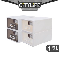 Citylife 15L Stackable Storage Chest Drawers box Home Organizer Drawer Plastic Cabinet G-5201