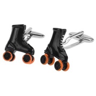 黑色溜冰鞋袖扣