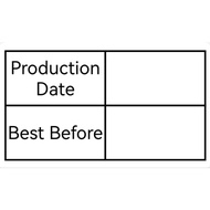 Production date sticker label waterproof 50x30mm 100 pcs.