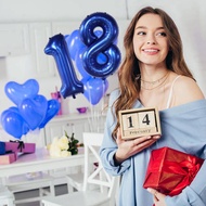 Navy Blue Number 6 Balloon 100cm 40 Inch Large Dark Blue Number Foil Balloons Helium Big Digital Bal