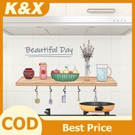 K&X  1 Sheet 30*90cm 60*90cm Self-Adhesive Kitchen Oil-Proof Stiers Heat-Resistant, Waterproof And O