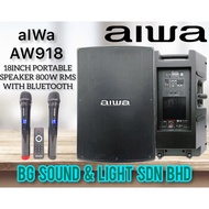 AIWA AW918 18INCH PORTABLE SPEAKER 800W RMS WITH BLUETOOTH ( AW-918 /  AW 918 )