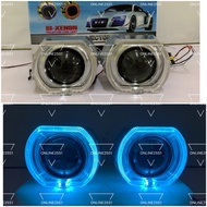 [READY STOCK] Bi-Xenon Projector Lens Double Angle Eye Light  BM RING CITY ACCORD CIVIC ALTIS BEZZA 