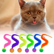 Cat Toy Bouncy Ball Caterpillar Jumping Ball Cat Funny Toys Stick Accessories Interactive Cat U0W8