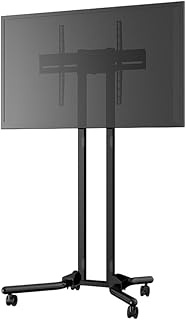 Cotytech CT-OS34-2S Adjustable Ergonomic Mobile TV Cart for 32-Inch to 56-Inch TVs with 2 Shelves