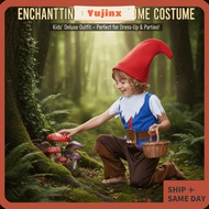 Yujinx Child Boy's Dwarf Cosplay Costume - Christmas-Themed Gnome Outfit