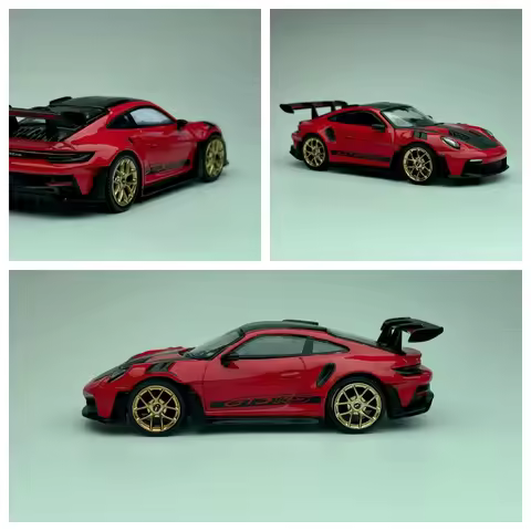TSM Mini GT 1060 911 GT3 RS Weissach Package Guards Red Box Edition 1:64 Diecast Model Car Alloy