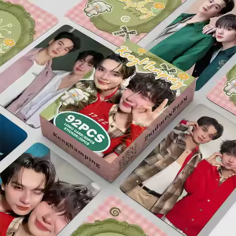 92Pcs/Set KengNamping Lomo Photo Cards Thai Stars Keng Harit Napatsakorn with Stickers Fans Collecti