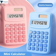 HCYEOU Mini Pocket Calculator, Silent 8-Digit Scientific Calculator, Portable Large LCD Display 8-Di