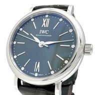 IWC Portofino IW357405, 12-diamond watch with warranty and warranty card, stainless steel/leather ca