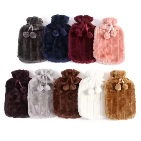 Large 2L Hot Water Bottle Cover Soft Simulation Plush Cute Hot Water Bottle Cover Helps Keep Hot Wat