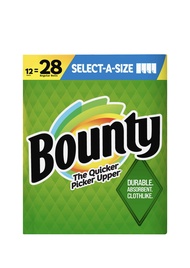Bounty Select-A-Size White Mega Roll Paper Towels, 117 Sheets, 12 Rolls Bounty Select-A-Size White M